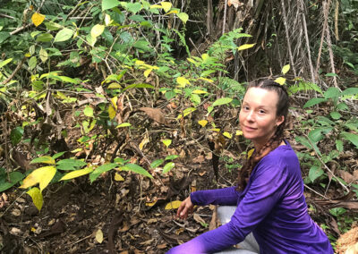 Elizabeth Bast with Iboga Tree in Africa