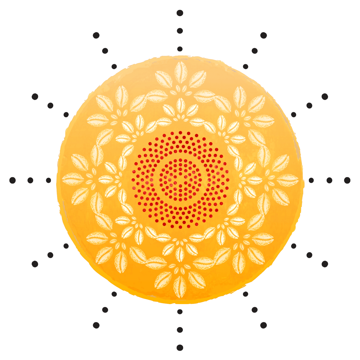 Floating sun artwork