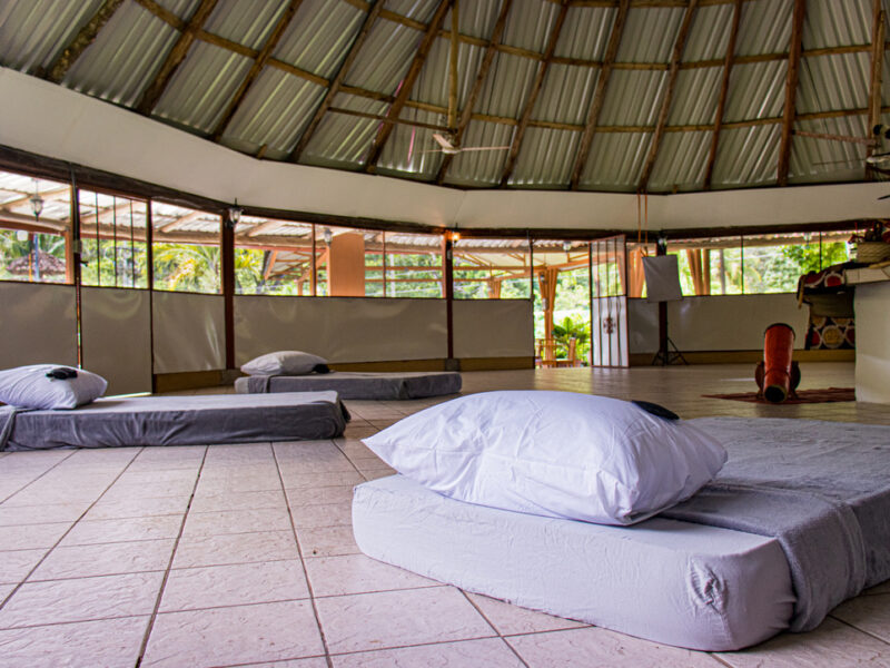 Bwiti Temple at SoulCentro with ceremony beds Bwiti Temple at SoulCentro with ceremony beds