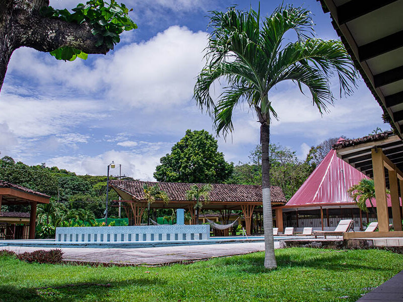 SoulCento grounds with pool and temple SoulCento grounds with pool and temple